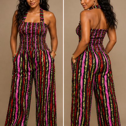Africa Jump Suit With Elastic