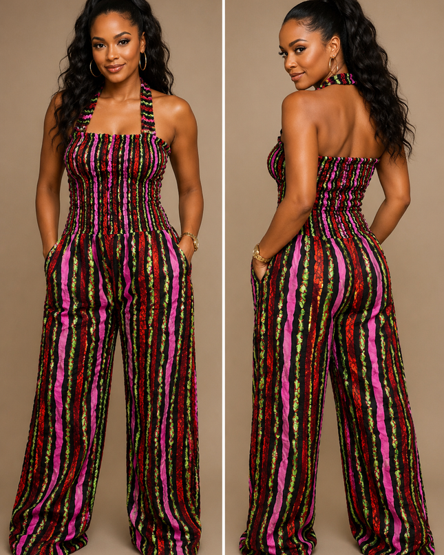 Africa Jump Suit With Elastic
