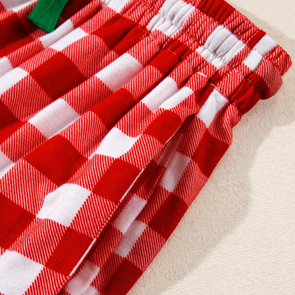 Fiery Red Christmas Plaid Pajama Set