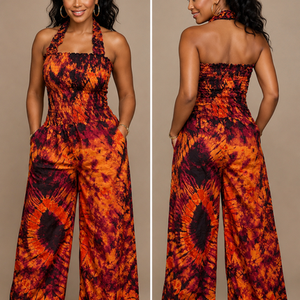 Africa Jump Suit With Elastic