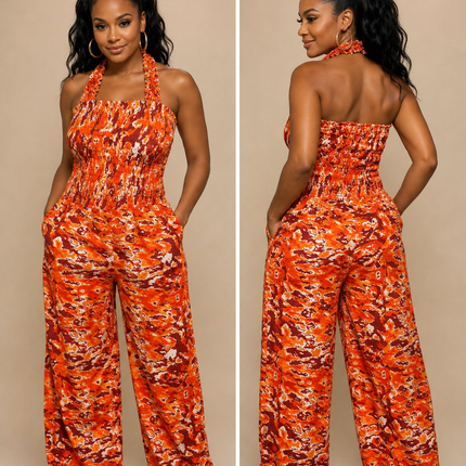 Africa Jump Suit With Elastic
