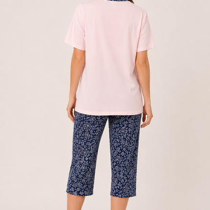 Women's Butterfly Print Capri Pajama Pants