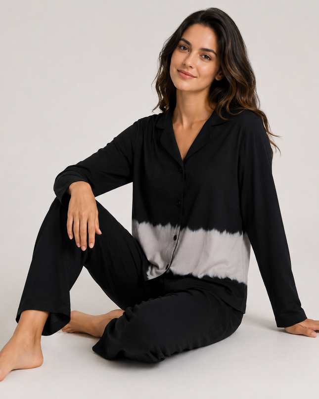 Women's Long Sleeve Pajama Set – 100% Cotton
