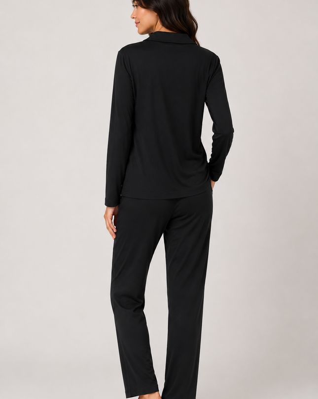 Women's Long Sleeve Pajama Set – 100% Cotton