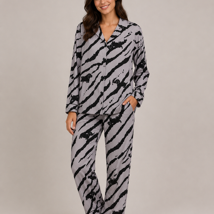 Women's 100% Cotton Long Sleeve Pajama Set