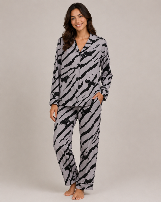 Women's 100% Cotton Long Sleeve Pajama Set
