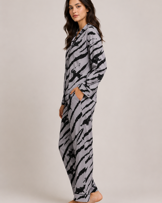 Women's 100% Cotton Long Sleeve Pajama Set