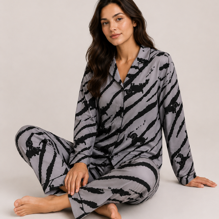 Women's 100% Cotton Long Sleeve Pajama Set