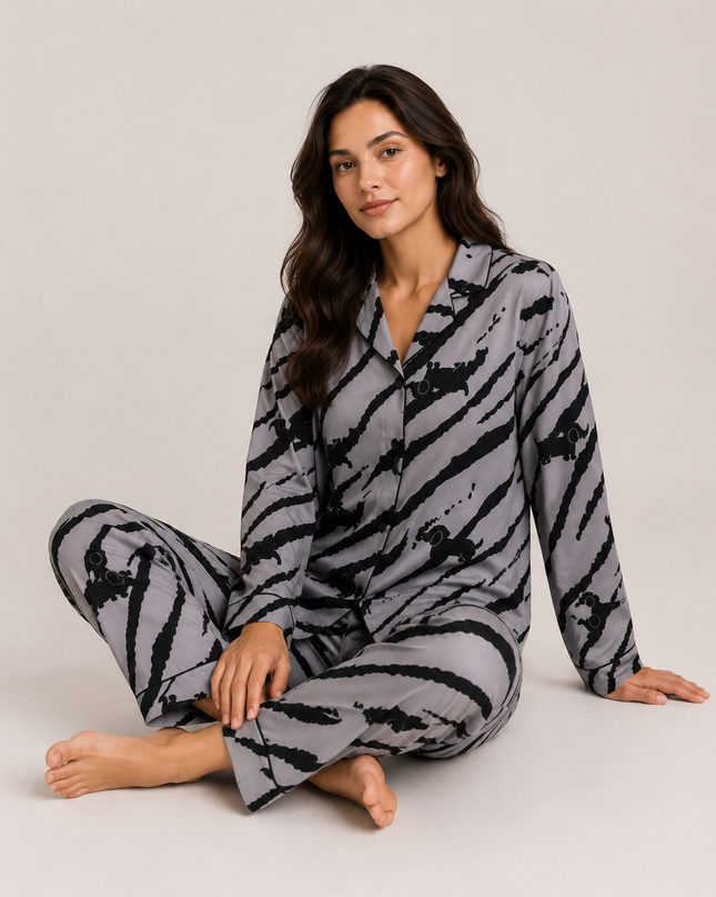 Women's 100% Cotton Long Sleeve Pajama Set