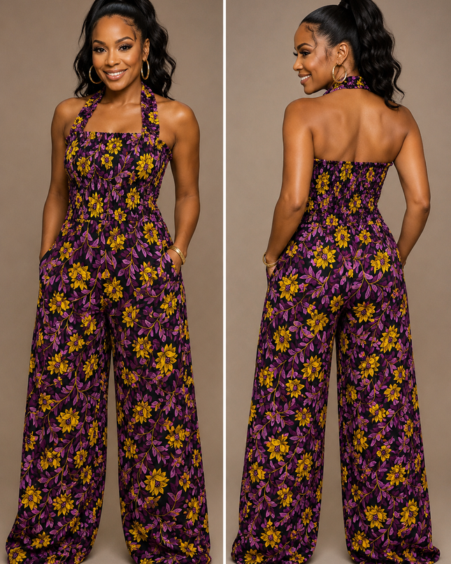 Africa Jump Suit With Elastic