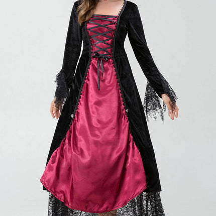 Gothic Burgundy Halloween Dress - Swaggy Fit - Swaggy Fit - Gothic Burgundy Halloween Dress - Swaggy Fit 