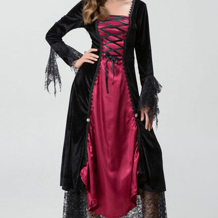 Gothic Burgundy Halloween Dress - Swaggy Fit - Swaggy Fit - Gothic Burgundy Halloween Dress - Swaggy Fit 