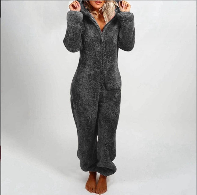 Winter Women  Cozy Flannel Jumpsuit