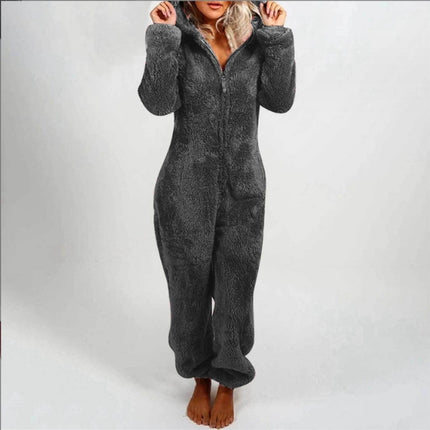 Winter Women  Cozy Flannel Jumpsuit