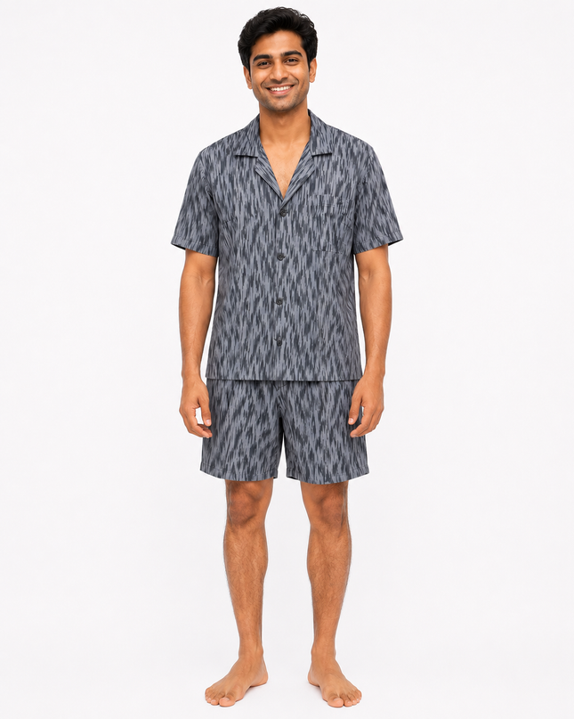Men's Short-Sleeve and Short Lounge wear  Set 100% Cotton