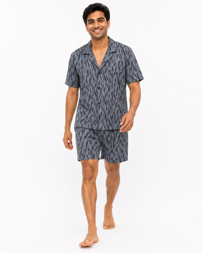 Men's Short-Sleeve and Short Lounge wear  Set 100% Cotton