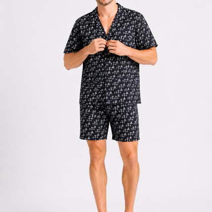 Men's Short Sleeve PJ Set 100% Cotton