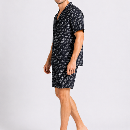 Men's Short Sleeve PJ Set 100% Cotton