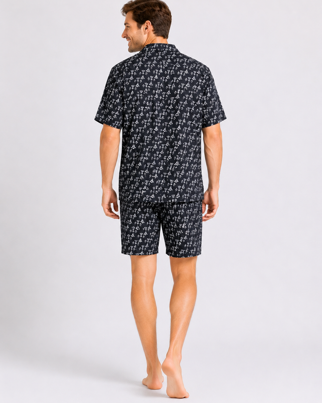 Men's Short Sleeve PJ Set 100% Cotton