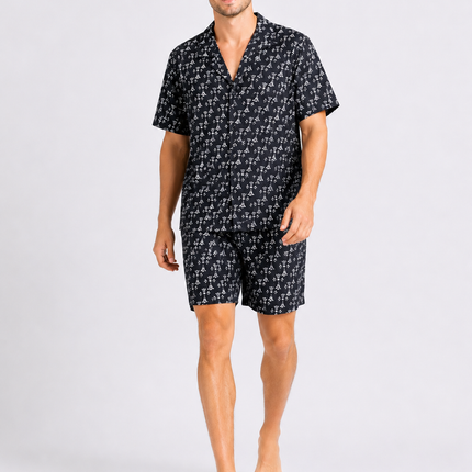 Men's Short Sleeve PJ Set 100% Cotton