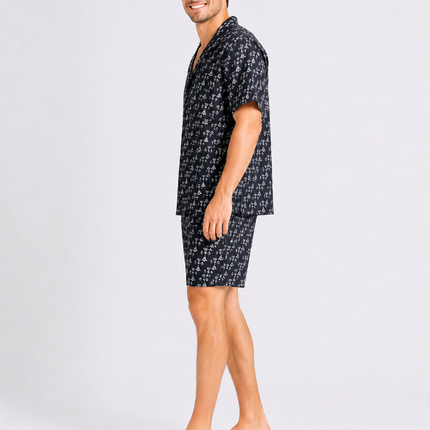 Men's Short Sleeve PJ Set 100% Cotton