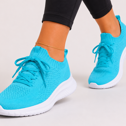 Lightweight Women Running Shoes with Lace Blue
