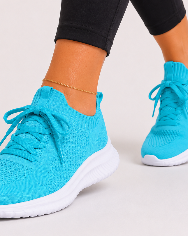 Lightweight Women Running Shoes with Lace Blue