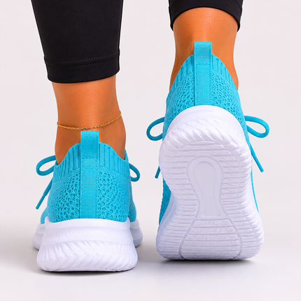Lightweight Women Running Shoes with Lace Blue