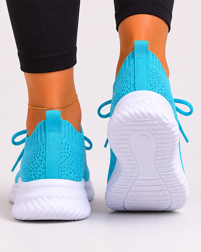 Lightweight Women Running Shoes with Lace Blue