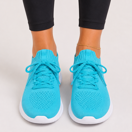 Lightweight Women Running Shoes with Lace Blue