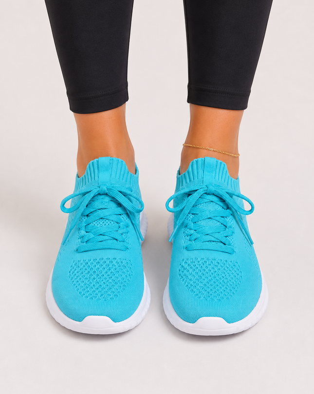 Lightweight Women Running Shoes with Lace Blue