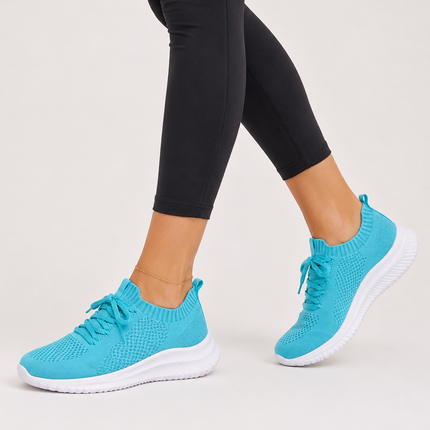 Lightweight Women Running Shoes with Lace Blue
