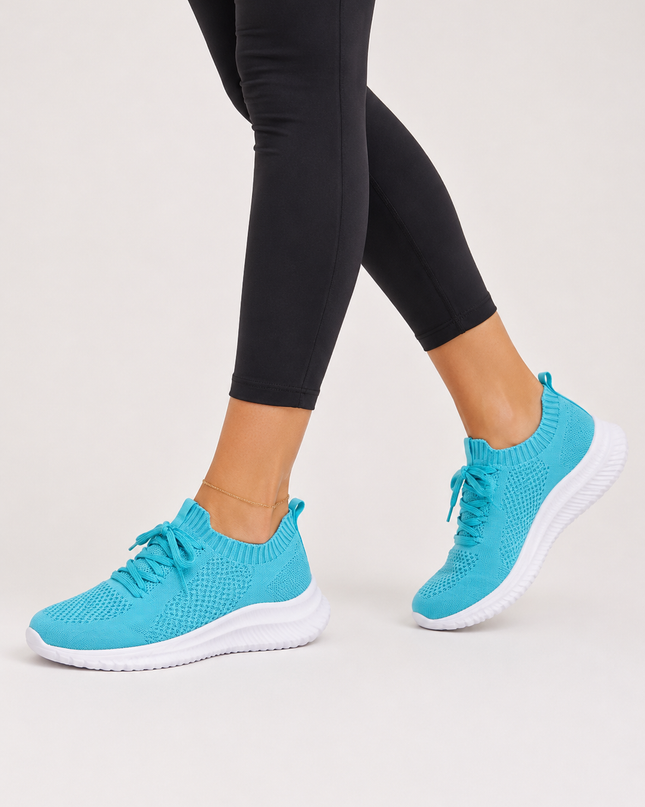 Lightweight Women Running Shoes with Lace Blue