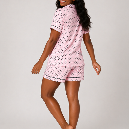 Pocker Dot Short-Sleeve  Pajamas Set