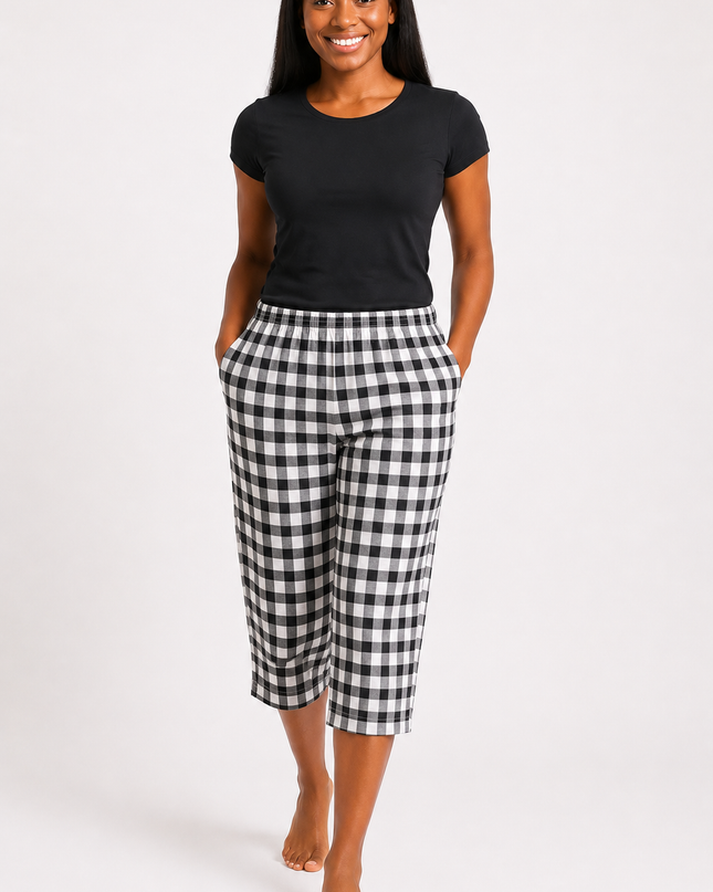 Women’s Summer Lounge wear And PJS Cotton Capri's Pant