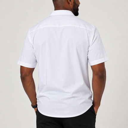 Men's White Short Sleeve Top