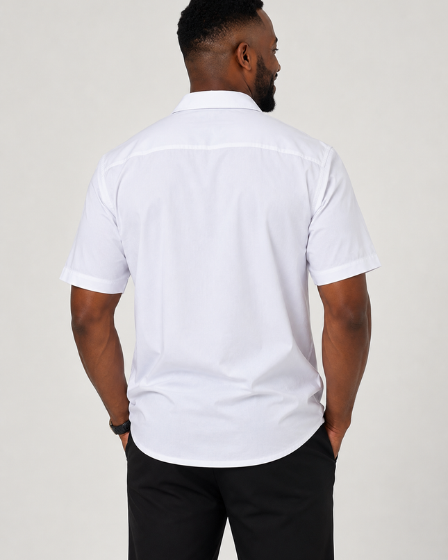 Men's White Short Sleeve Top