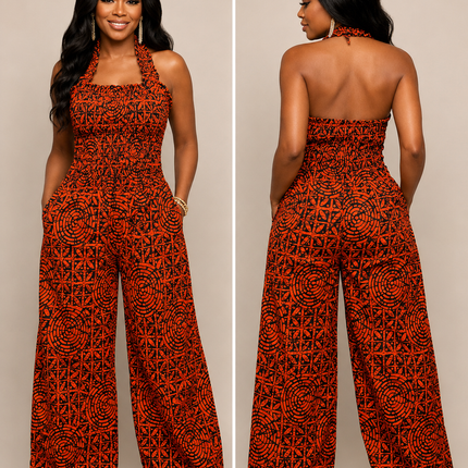 Africa Jump Suit With Elastic