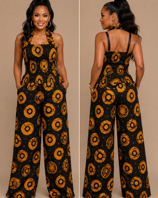 Africa Jump Suit With Elastic
