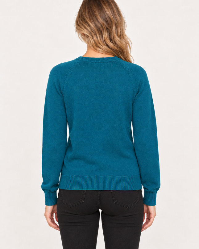 Women's Teal Celebrate the Future Knit Sweater