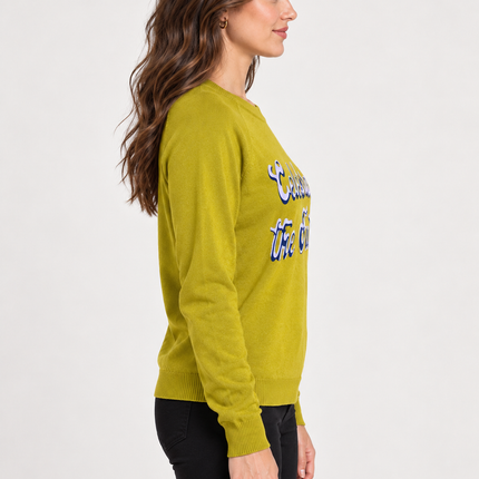Women's Teal Celebrate the Future Knit Sweater