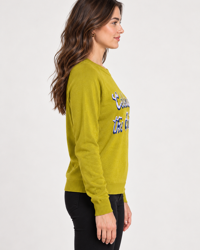 Women's Teal Celebrate the Future Knit Sweater