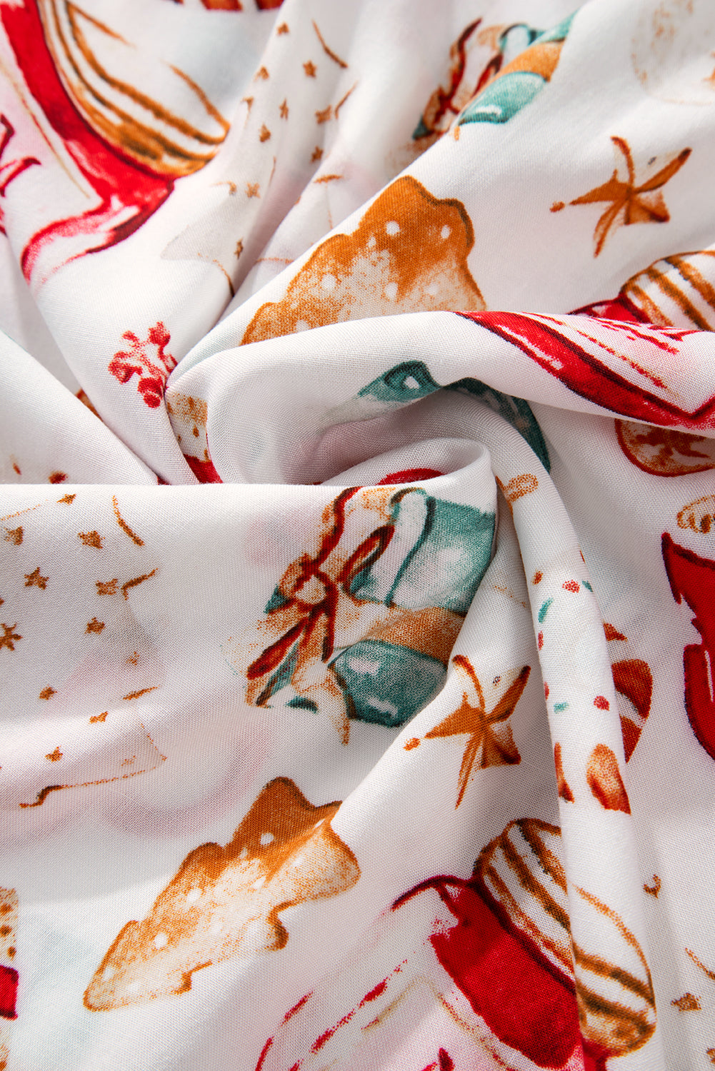 White Christmas  Long Sleeve Shirt  Pajama Set