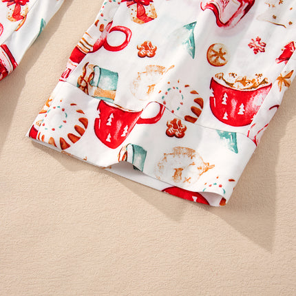 White Christmas  Long Sleeve Shirt  Pajama Set