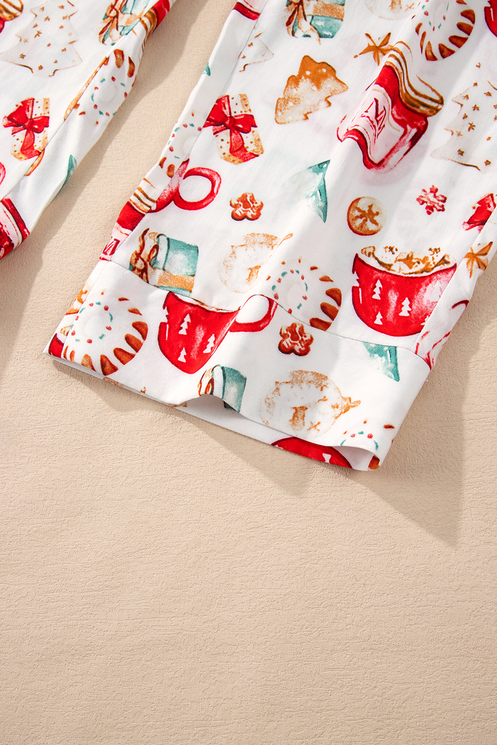White Christmas  Long Sleeve Shirt  Pajama Set