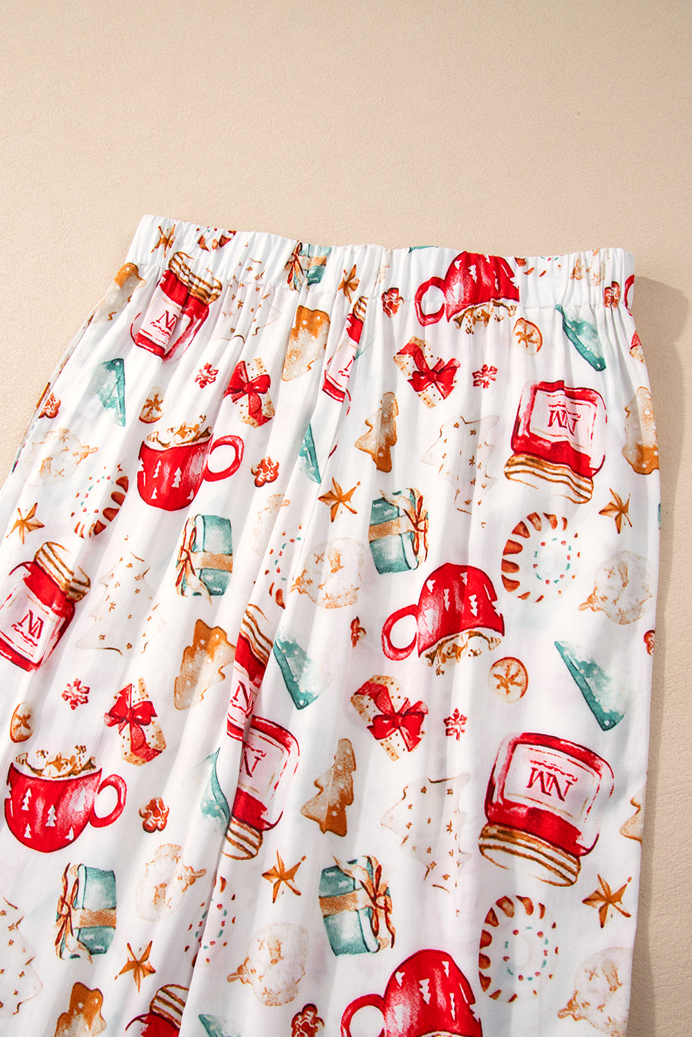 White Christmas  Long Sleeve Shirt  Pajama Set