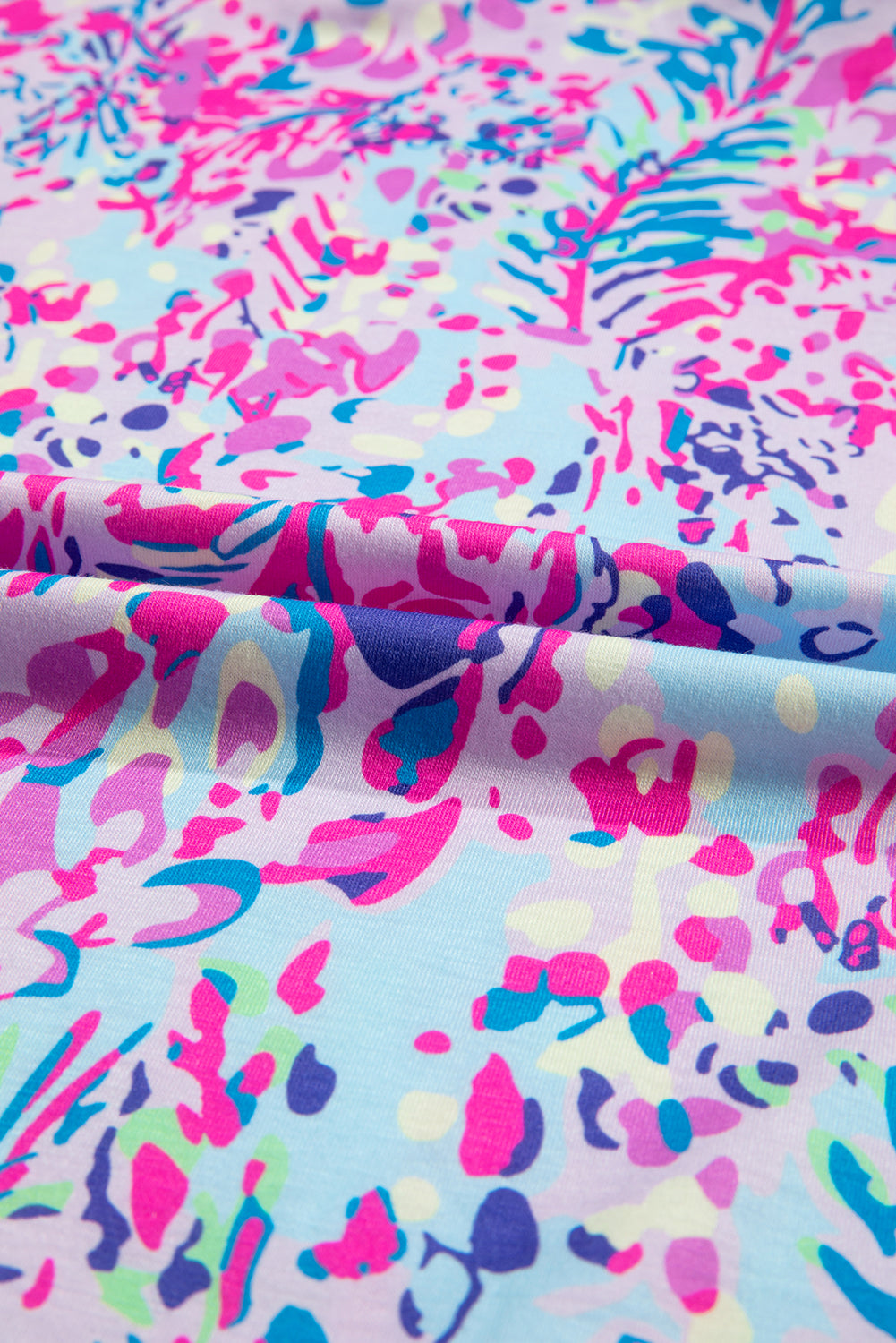 Purple Abstract Floral Print Sleeveless Maxi Dress