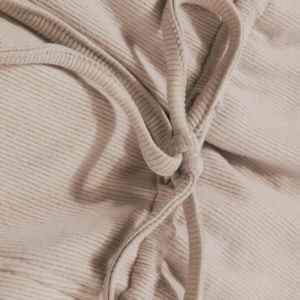 Smoke Gray Drawstring Pockets Sleeveless Jogger Jumpsuit