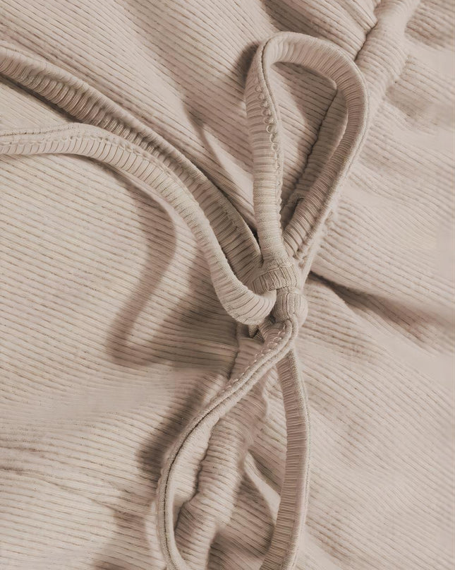 Smoke Gray Drawstring Pockets Sleeveless Jogger Jumpsuit