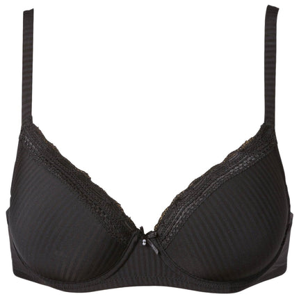 Lightly Padded Underwire Women Bra Black - Swaggy Fit
